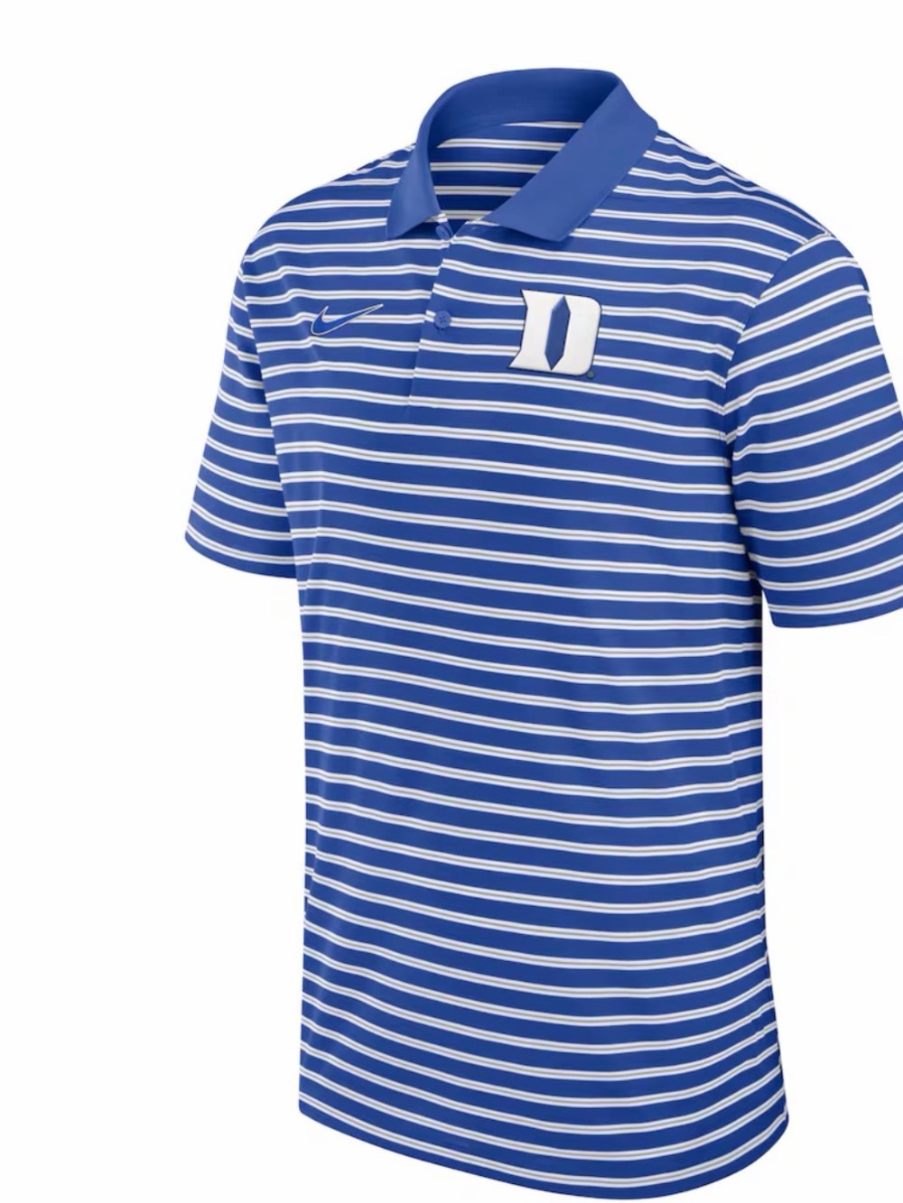 Nike Golf Duke Blue Devils Striped Polo Golf Shirt- Size XL